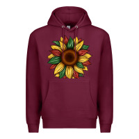 Burgundy juneteenth sunflower Premium Hoodie - Artiststas