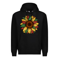 Black juneteenth sunflower Premium Hoodie - Artiststas
