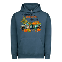Pigment Midnight Navy grateful thankful blessed Urban Hoodie - JahusDesignShop