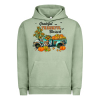 Pigment Oil Green grateful thankful blessed Urban Hoodie - JahusDesignShop