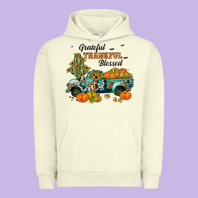Grateful Thankful Blessed Urban Hoodie Designed By Jahusdesignshop