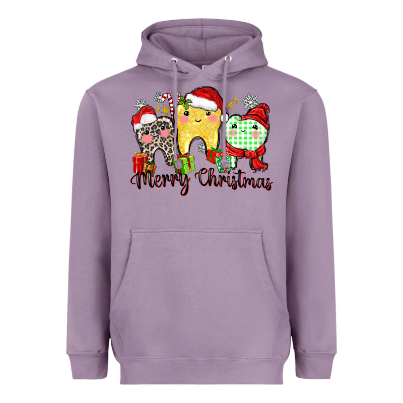 Merry Christmas Tooth Heavyweight Hoodie by Zillion Design Studio | Teevron