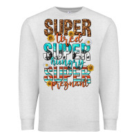 Oatmeal Heather super tired super hungry super pregnant Premium Sweatshirt - texasbilliewilder