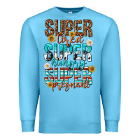 Ocean Blue super tired super hungry super pregnant Premium Sweatshirt - texasbilliewilder