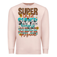 Pale Pink super tired super hungry super pregnant Premium Sweatshirt - texasbilliewilder
