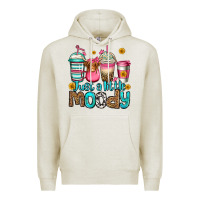 Oatmeal Heather just a little moody coffee cups Premium Hoodie - Jasminsmagicworld