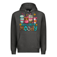 Charcoal Heather just a little moody coffee cups Premium Hoodie - Jasminsmagicworld