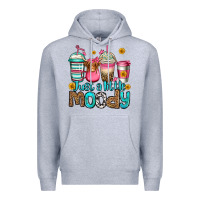 Heather Grey just a little moody coffee cups Premium Hoodie - Jasminsmagicworld