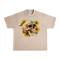 French Oak skull flowers and gemstone Urban Heavy Tee - Artiststas
