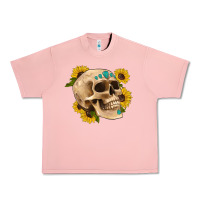 Salmon skull flowers and gemstone Urban Heavy Tee - Artiststas