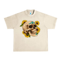Sandshell skull flowers and gemstone Urban Heavy Tee - Artiststas