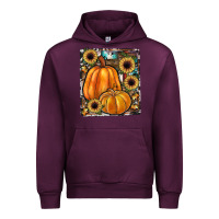 Mauve Wine sunflowers, pumpkin, cowhide, serape Urban Hoodie - JahusDesignShop