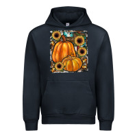 Navy sunflowers, pumpkin, cowhide, serape Urban Hoodie - JahusDesignShop