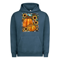 Pigment Midnight Navy sunflowers, pumpkin, cowhide, serape Urban Hoodie - JahusDesignShop