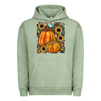 Pigment Oil Green sunflowers, pumpkin, cowhide, serape Urban Hoodie - JahusDesignShop
