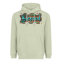 Matcha Blessed With Daisy And Leopard Heavyweight Hoodie - RanaPortraitStore