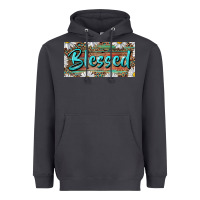 Smoke Blessed With Daisy And Leopard Heavyweight Hoodie - RanaPortraitStore