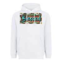 White Blessed With Daisy And Leopard Heavyweight Hoodie - RanaPortraitStore