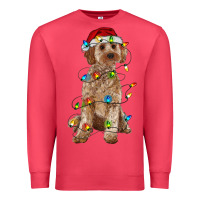 Cardinal cockapoo with christmas lights Premium Sweatshirt - RanaPortraitStore