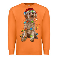 Carrot cockapoo with christmas lights Premium Sweatshirt - RanaPortraitStore