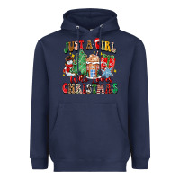 Navy just a girl who loves christmas Heavyweight Hoodie - Zillion Design Studio