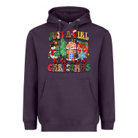Plum just a girl who loves christmas Heavyweight Hoodie - Zillion Design Studio