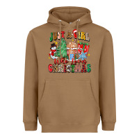 Toasted Coconut just a girl who loves christmas Heavyweight Hoodie - Zillion Design Studio