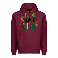 Burgundy strong black king Premium Hoodie - Artiststas