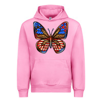 Fuchsia Pink 4th of july butterfly Urban Hoodie - BundleAndBundleShop