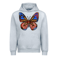 Heather Grey 4th of july butterfly Urban Hoodie - BundleAndBundleShop