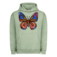 Pigment Oil Green 4th of july butterfly Urban Hoodie - BundleAndBundleShop