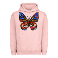 Pigment Salmon 4th of july butterfly Urban Hoodie - BundleAndBundleShop