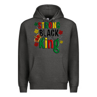 Charcoal Heather strong black king Premium Hoodie - Artiststas