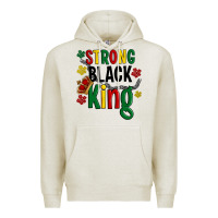 Oatmeal Heather strong black king Premium Hoodie - Artiststas