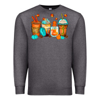 Charcoal Heather thankful coffee cups Premium Sweatshirt - Zillion Design Studio
