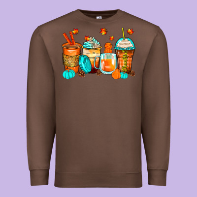 Thankful Coffee Cups Premium Sweatshirt Designed By Zillion Design Studio
