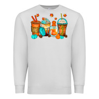 Dove Grey thankful coffee cups Premium Sweatshirt - Zillion Design Studio