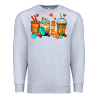 Heather Grey thankful coffee cups Premium Sweatshirt - Zillion Design Studio