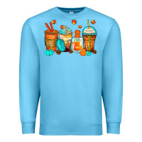 Ocean Blue thankful coffee cups Premium Sweatshirt - Zillion Design Studio