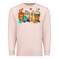 Pale Pink thankful coffee cups Premium Sweatshirt - Zillion Design Studio