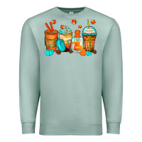 Seafoam thankful coffee cups Premium Sweatshirt - Zillion Design Studio