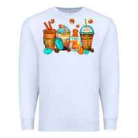 White thankful coffee cups Premium Sweatshirt - Zillion Design Studio