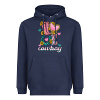 Navy love western cowboy Heavyweight Hoodie - texasbilliewilder