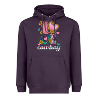 Plum love western cowboy Heavyweight Hoodie - texasbilliewilder