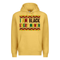 Antique Gold i am black every month Premium Hoodie - Artiststas