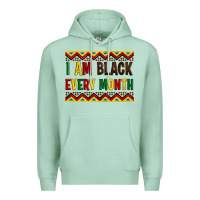 Seafoam i am black every month Premium Hoodie - Artiststas