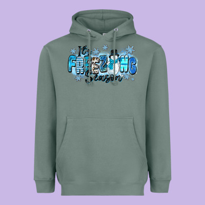 It's Freezing Season Heavyweight Hoodie Designed By Zillion Design Studio