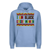 Colony Blue i am black every month Premium Hoodie - Artiststas