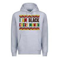 Heather Grey i am black every month Premium Hoodie - Artiststas
