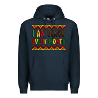 Navy i am black every month Premium Hoodie - Artiststas